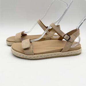 ABEO Isle Strap Slingback Sandals in Cuban Sand Suede Leather Women’s Size 10